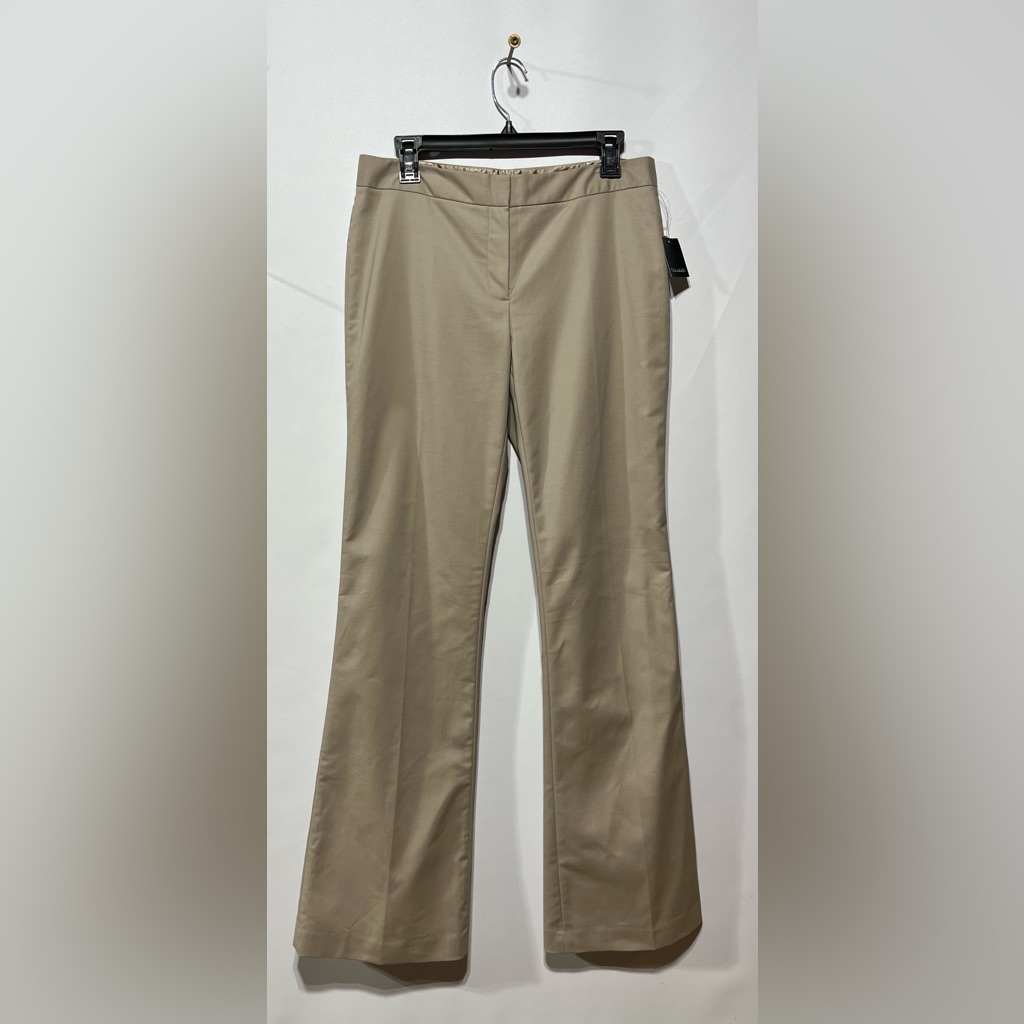 Tahari Terry Trouser Pant Boot Cut Womens In Sand Dune Size 8 Inseam 33â Nwt